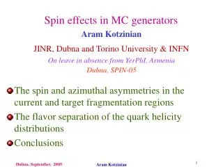 Spin effects in MC generators