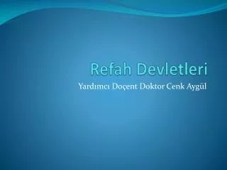 refah devletleri
