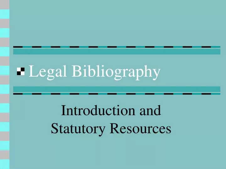 legal bibliography