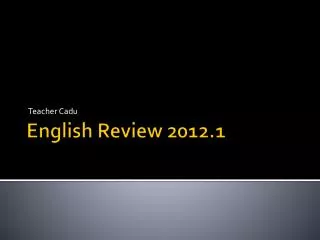 English Review 2012.1