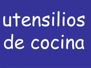 utensilios de cocina