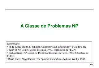 a classe de problemas np