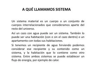 a qu llamamos sistema