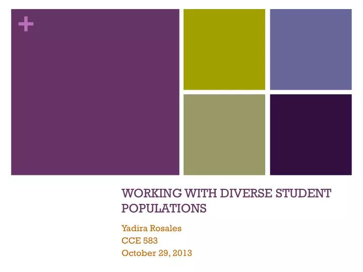 working with diverse student populations