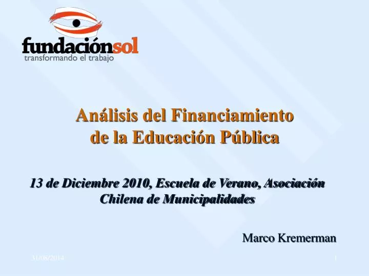 PPT - Análisis Del Financiamiento De La Educación Pública PowerPoint ...