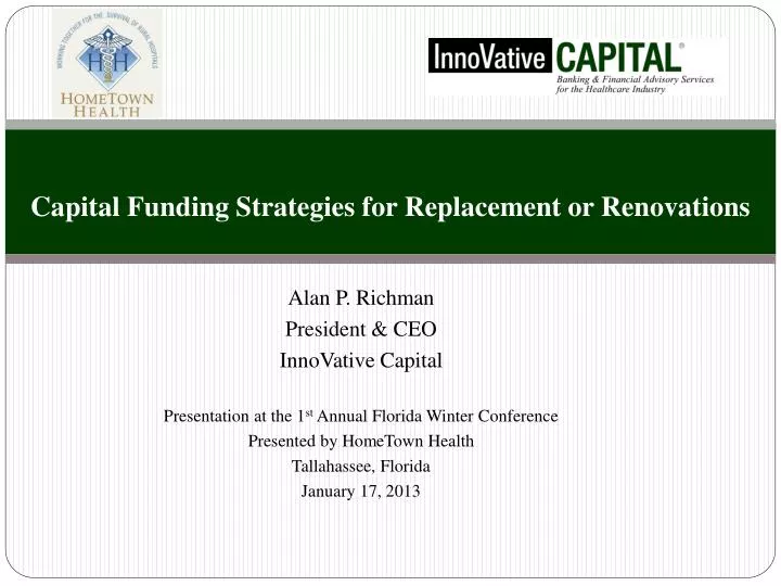 capital funding strategies for replacement or renovations