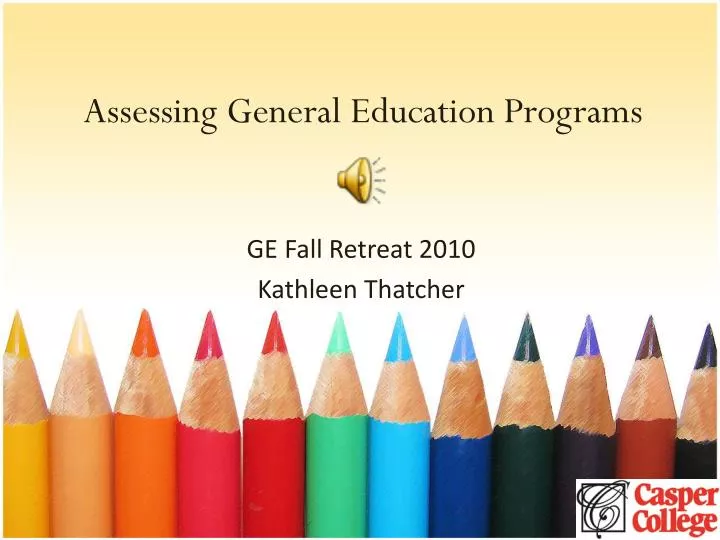 assessing general education programs