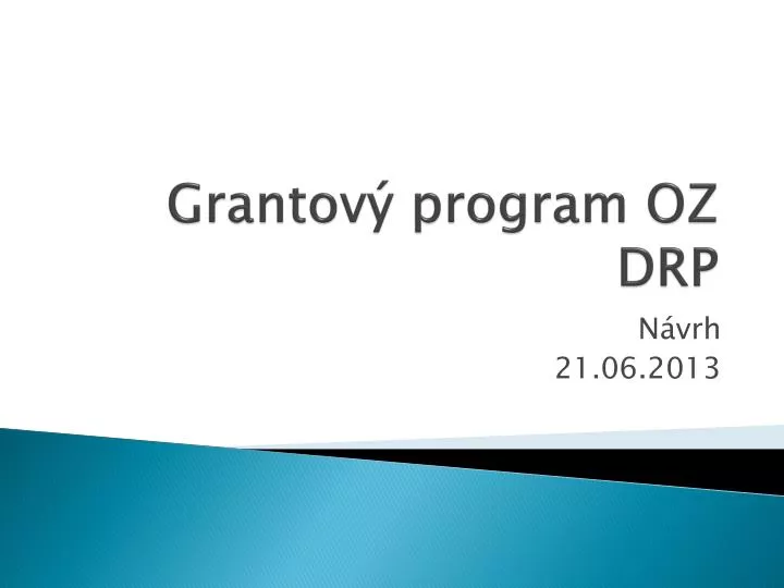 grantov program oz drp