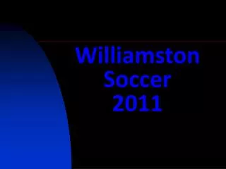 Williamston Soccer 2011