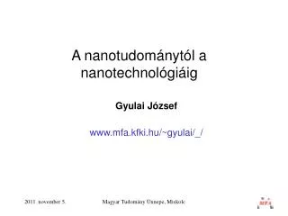 a nanotudom nyt l a nanotechnol gi ig