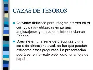 cazas de tesoros