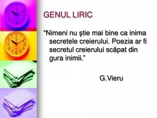 genul liric