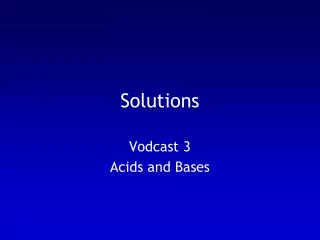 solutions