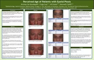 Perceived Age of Patients with Eyelid Ptosis