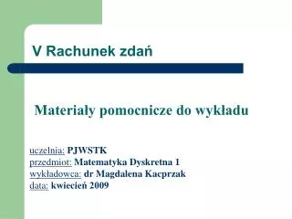v rachunek zda