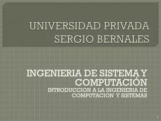 universidad privada sergio bernales