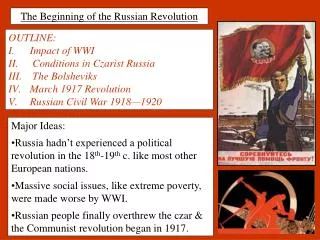 The Beginning of the Russian Revolution