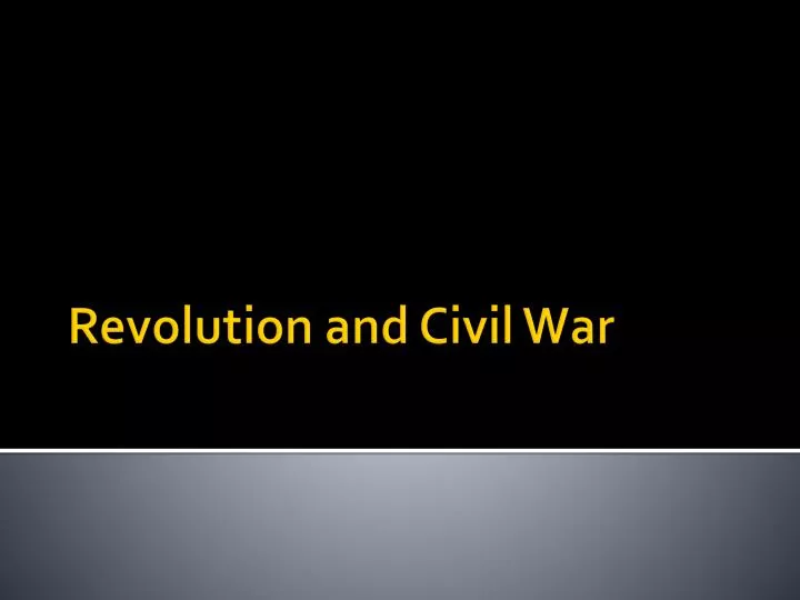 revolution and civil war