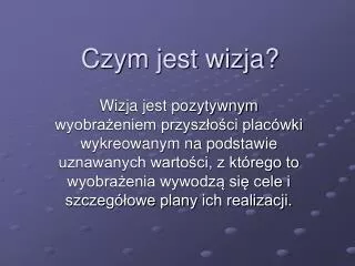 czym jest wizja