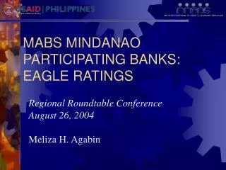 MABS MINDANAO PARTICIPATING BANKS: EAGLE RATINGS