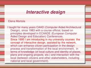 Interactive design