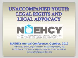 Unaccompanied youth: legal rights and legal advocacy