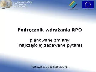 Podręcznik wdrażania RPO planowane zmiany i najczęściej zadawane pytania