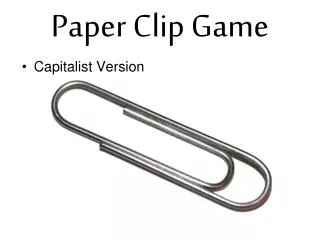 Paper Clip Game