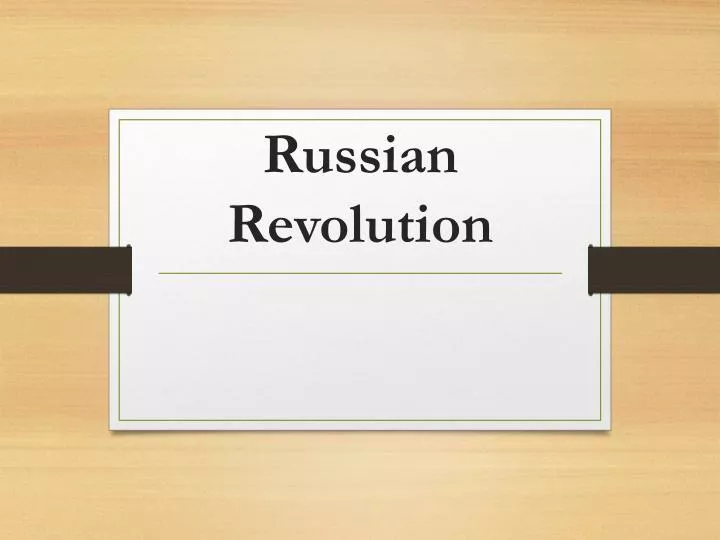 russian revolution