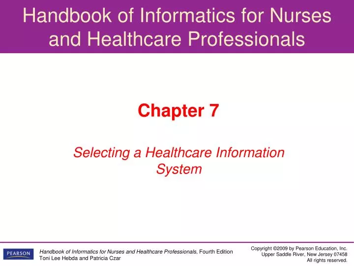 chapter 7 selecting a healthcare information system