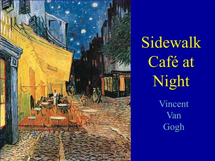 sidewalk caf at night