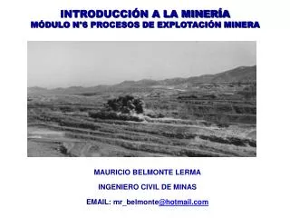 introducci n a la miner a m dulo n 6 procesos de explotaci n minera