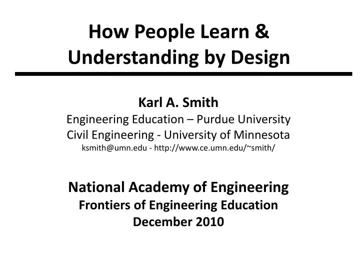how people learn understanding by design