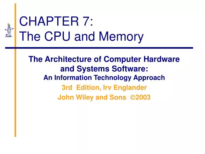 chapter 7 the cpu and memory