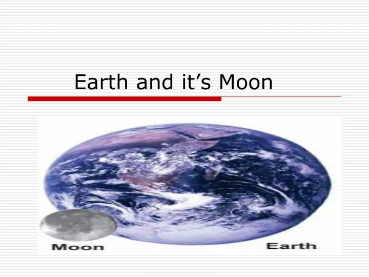 earth and it s moon