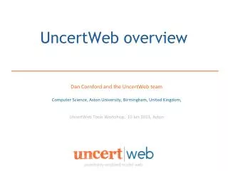 UncertWeb overview