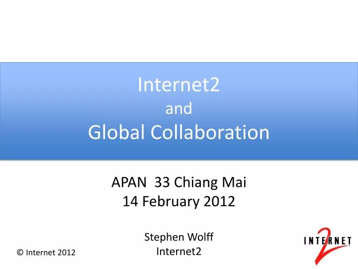 internet2 and global collaboration