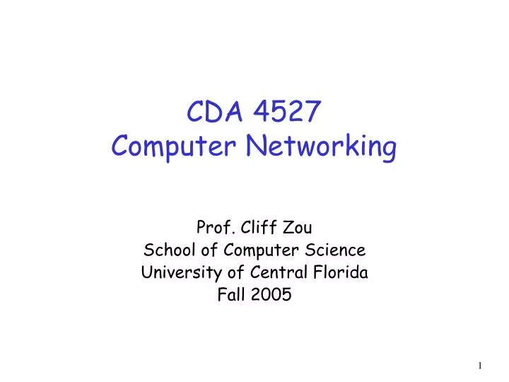 cda 4527 computer networking