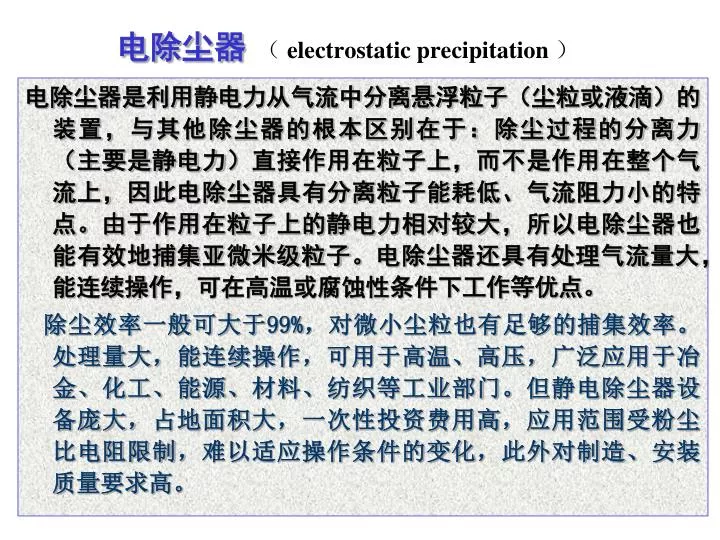electrostatic precipitation