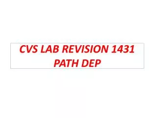cvs lab revision 1431 path dep