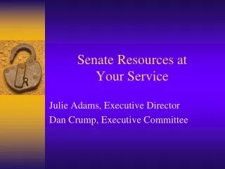 Senate Resources at Your Service