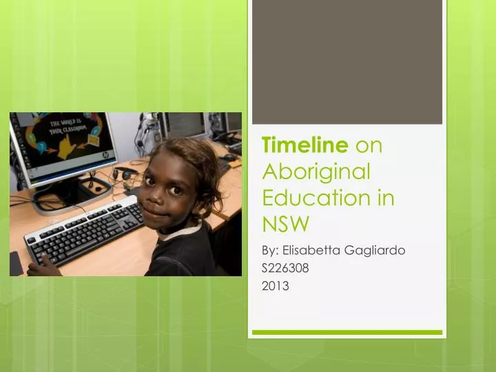 timeline on aboriginal education in nsw