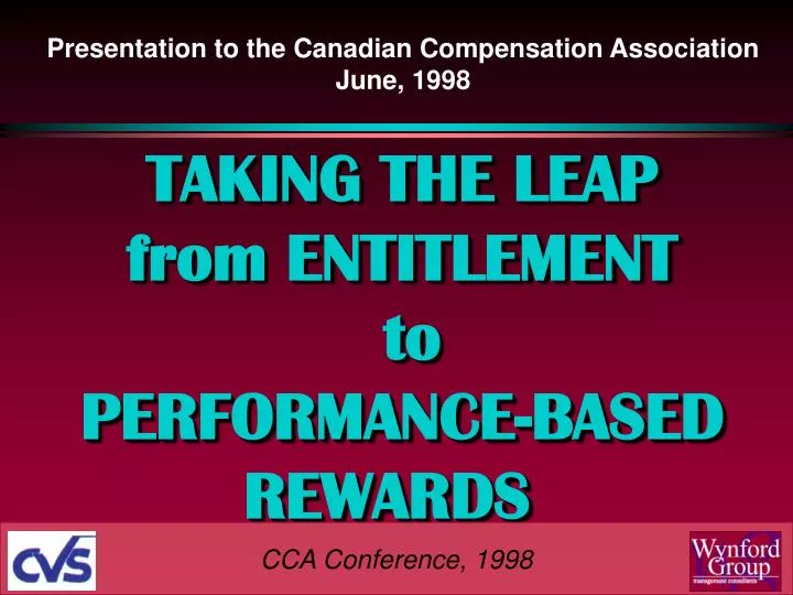 presentation to the canadian compensation association june 1998