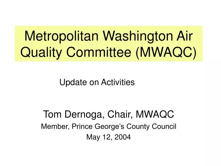 metropolitan washington air quality committee mwaqc