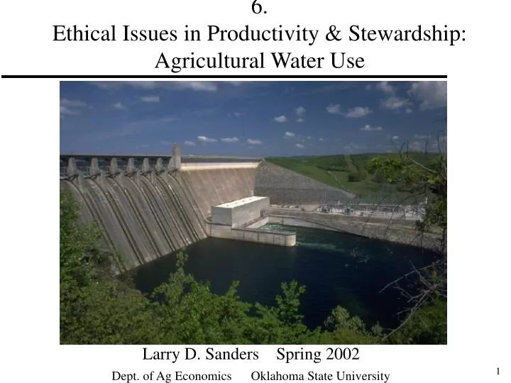 6 ethical issues in productivity stewardship agricultural water use