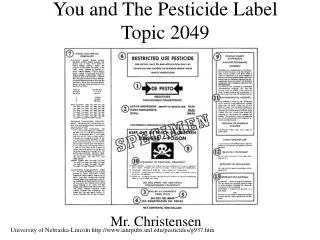 You and The Pesticide Label Topic 2049