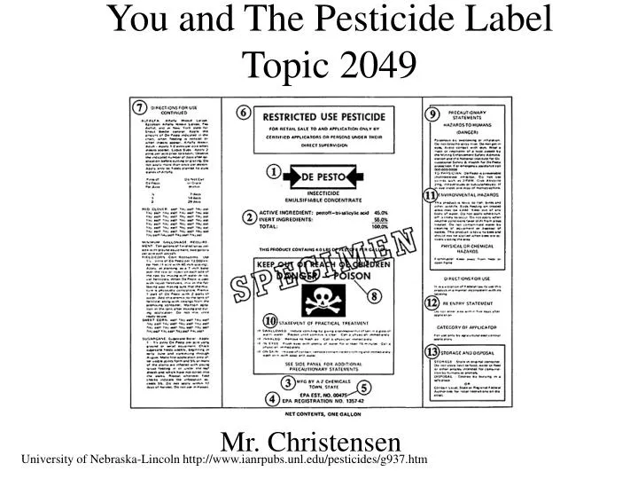 you and the pesticide label topic 2049