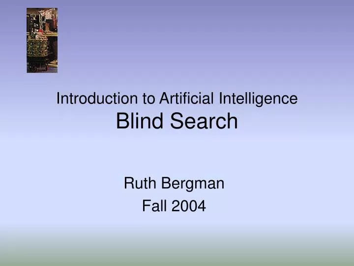 introduction to artificial intelligence blind search