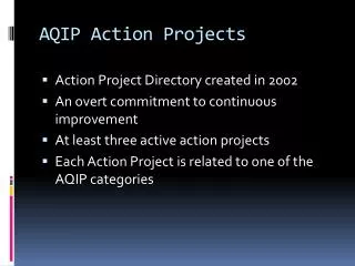 AQIP Action Projects