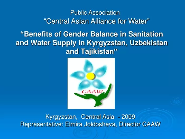 benefits of gender balance in sanitation and water supply in kyrgyzstan uzbekistan and tajikistan
